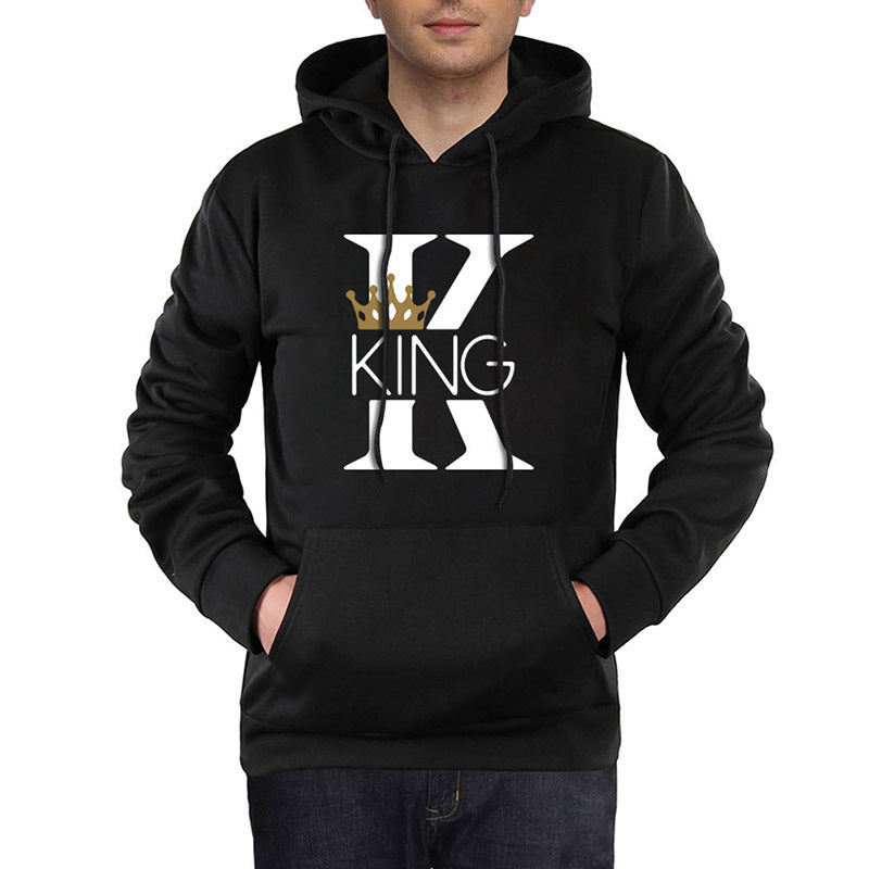 Couple Sweater KING QUEEN Crown Hoodie - Valentine Sweatshirts
